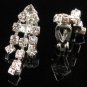 WS009 Elegant Simulated Diamond Silver Wedding Bridal Necklace Earrings Set Best for Gift