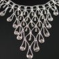 WS010 Elegant Simulated DiamondSilver Wedding Bridal Necklace Earrings Set Best for Gift