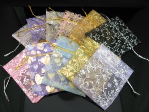 100pcs lot 90*75mm Elegant Assorted Pattern & Colors Gift Bag