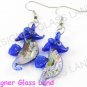 PE039 RARE LAMPWORK GLASS SEAHORSE PENDANT EARRINGS SET