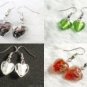 W203 LOT X 50 PAIRS LAMPWORK GLASS SILVER FOIL EARRINGS
