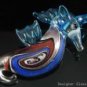 P1040 LAMPWORK GLASS SWIRL SEAHORSE PENDANT