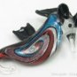 P1041 LAMPWORK GLASS SWIRL SEAHORSE PENDANT