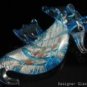 P1043 LAMPWORK GLASS BLUE SEAHORSE PENDANT
