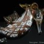 P1044 LAMPWORK GLASS TOPAZ SEAHORSE PENDANT
