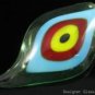P1048 LAMPWORK GLASS GREEN LEAF PENDANT