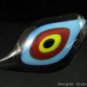 P1051 LAMPWORK GLASS SMOKY LEAF PENDANT