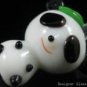 P1053 LAMPWORK GLASS SMALL FUNKY PANDA PENDANT