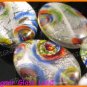 GQ013 15" -15*20MM DICHROIC GLASS BEADS ITALIAN FOIL