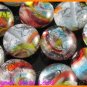 GQ006 LOT 15PCS*12MM DICHROIC GLASS ROUND BEADS ITALIAN