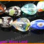 GQ008 15" - 13*18MM DICHROIC GLASS PEAR BEADS ITALIAN