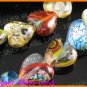 GQ009 15" * 12MM DICHROIC GLASS HEART BEADS ITALIAN