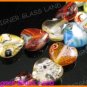 GQ009 15" * 12MM DICHROIC GLASS HEART BEADS ITALIAN