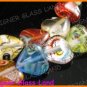 GQ009 15" * 12MM DICHROIC GLASS HEART BEADS ITALIAN