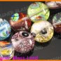 GQ010 15" * 12MM DICHROIC GLASS ROUND BEADS ITALIAN
