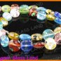 GQ010 15" * 12MM DICHROIC GLASS ROUND BEADS ITALIAN