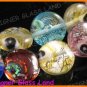 GQ010 15" * 12MM DICHROIC GLASS ROUND BEADS ITALIAN