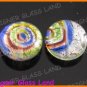 GQ012 LOT 15PCS * 12MM DICRHOIC GLASS BEADS ITALIAN