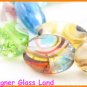 GQ015 15" -10*14MM DICHROIC GLASS BEADS ITALIAN FOIL