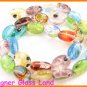 GQ015 15" -10*14MM DICHROIC GLASS BEADS ITALIAN FOIL