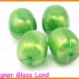 GQ020 20PCS 14*12MM OPALINE GRASS GREEN BEADS
