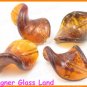 GQ024 LOT 10PCS*30MM LAMPWORK GLASS LEAF BEADS DIY