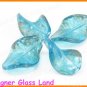 GQ025 LOT 10PCS*30MM LAMPWORK GLASS LEAF BEADS DIY
