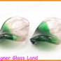 GQ029 LOT 20PCS*21MM LAMPWORK GLASS LEAF BEADS DIY
