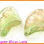 GQ030 LOT 10PCS*30MM LAMPWORK GLASS LEAF BEADS