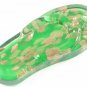 P1210 LAMPWORK GLASS GREEN FLIP FLOP PENDANT