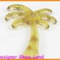 P1215 MURANO STYLE GOLDEN LAMPWORK GLASS PALM PENDANT