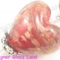 PE120F LAMPWORK GLASS RED HEART PENDANT EARRINGS SET