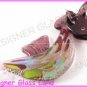 PE094 LAMPWORK GLASS PP SEAHORSE PENDANT EARRINGS SET
