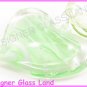 P914F LAMPWORK GLASS GREEN HEART PENDANT NECKLACE GIFT
