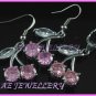 AS376F 8MM SAPPHIRE CHERRY SILVER PENDANT EARRINGS SETS