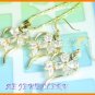 AS018F Heart Floral White Topaz Pear Cut 18K Yellow Gold Plated Pendant Earrings Sets 16" Necklace