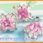 AS176F Pink Sapphire White Topaz Marquise 18K White Gold Plated Pendant Necklace Earrings Sets 16"
