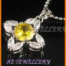 AS184F  LEMON TOPAZ PENDANT NECKLACE 16"