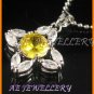 AS184F  LEMON TOPAZ PENDANT NECKLACE 16"