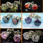 AW965FR LOT 6 PAIRS 6MM PERIDOT AMETHYST SAPPHIRE EARRING EAR STUDS
