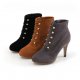 Napoleon style inner platform high heels ankle boots