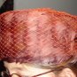 Vintage Rust Feathers/Netting Pillbox Women Hat 60's