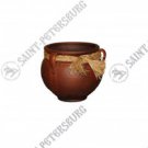 Clay Decorative Flower Pot With A Braided Rope (large)