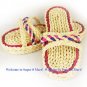 Hand-made Knitted Slipperies 100% Natural Made of Corn Husk Comfortable Good to Your Feet