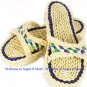 Hand-made Knitted Slipperies 100% Natural Made of Corn Husk Comfortable Good to Your Feet