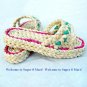 Hand-made Knitted Slipperies 100% Natural Made of Corn Husk Comfortable Good to Your Feet