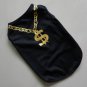 Pet Dog Clothes Apparel Cute Dollar Necklace Design Black Color Waistcoat BDL001