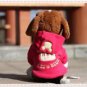 Spring Autumn Soft Lint Pet Dog Clothes Apparel Cute Winnie Print Hoodie RWN001