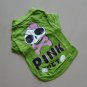 Cotton Pet Dog Clothes Apparel Cute Skull Design T-Shirt Green Color T5004