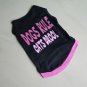 Cotton Pet Dog Clothes Apparel Cute Dogs Rule Design Waistcoat Black Color T-015